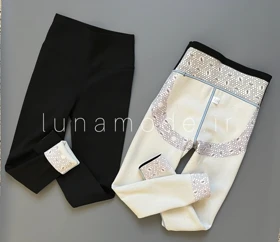 لگ کمر گنی زنانه داخل کرک داره تک‌رنگ مشکی کد 2