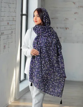 شال نخ پنبه گل‌گلی بهاره 3599