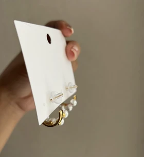 گوشواره حلقه‌ای مروارید