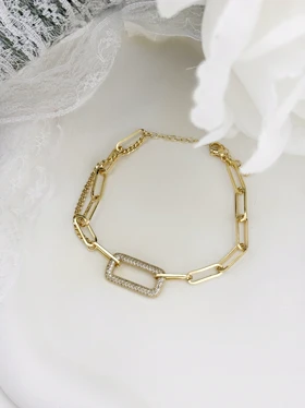 دستبند زنجیری طلایی تیفانی 963