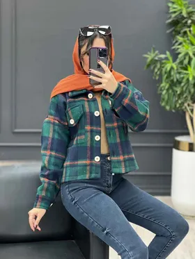 چهارخونه کتی دو جیب پاکتی