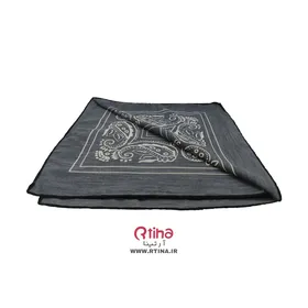 روسری مینی اسکارف دخترانه جدید طرح بته جقه (زمینه مشکی)