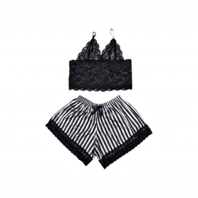 ست نیمتنه گیپور و شلوارک طرح ویکتوریا سکرت 112