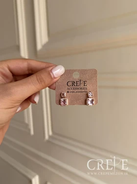 گوشواره جواهری مربع