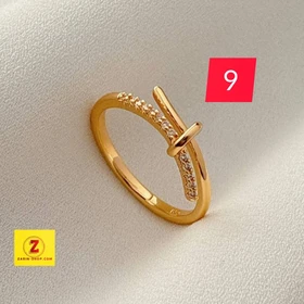 انگشتر فری سایز زنانه نگینی و ساده مارک CM