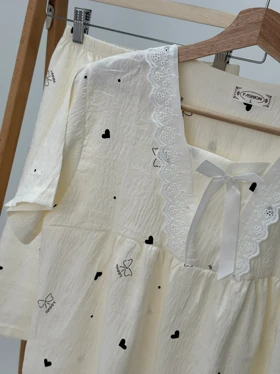 ست لباس راحتی بلوز و شلوارک کد 104