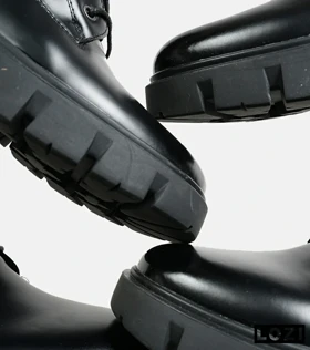 بوت مردانه چرمی مشکی ZARA مدل 5914