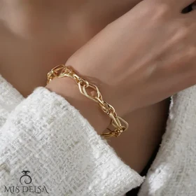 دستبند طرح طلا شین مدل رومیسا