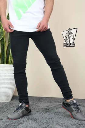شلوار جین ذغالی BERSHKA