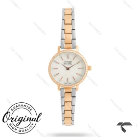 ساعت کرست زنانه 9042-5 صفحه سفید بند رزگلد Crest-11244-L