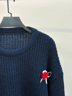 بلوز بافت قلب 62 (سورمه ای)