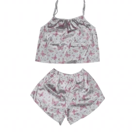 ست تاپ و شلوارک طرح پروانه 224