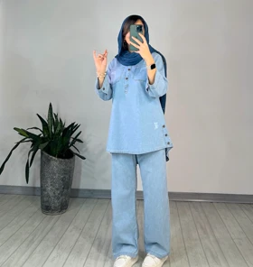 مانتو جین کاغذی خاطره