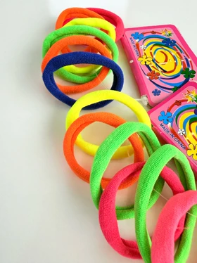 کش مو رنگی ساده بسته 6 عددی