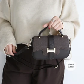 کیف زنانه دوشی - دستی مدل جودی (قهوه ای سوخته)