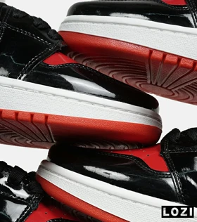 کفش کتانی مردانه و زنانه مشکی قرمز NIKE jordan 1