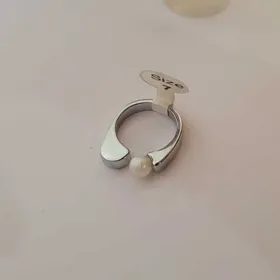 انگشتر استیل طرح مروارید و لاو