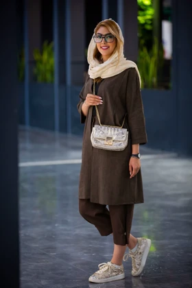 مانتو سافاری جیب هلال