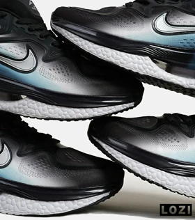 کفش کتانی مردانه و زنانه مشکی سفید آبی NIKE Precision V1