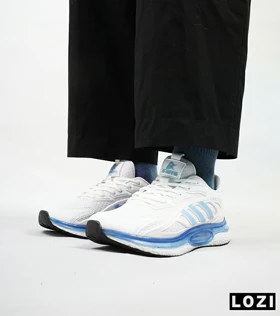 کفش کتانی مردانه سفید آبی ADIDAS UltraBoost