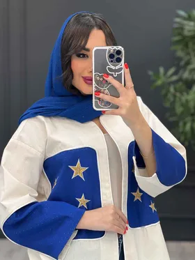 مانتو ترکیبی طرح ستاره