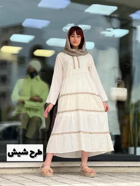 پیراهن آستردار خامه دوزی شده وارداتی کد 554