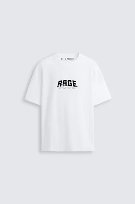 تیشرت رگولار J PROJECT طرح RAGE سفید