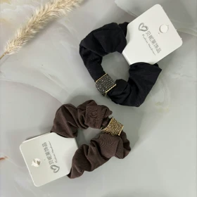 کش مو اسکرانچی نگین‌دار کد 2138