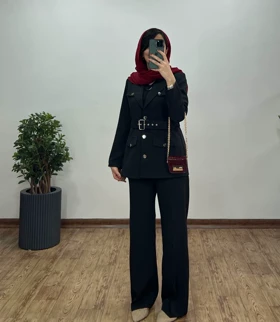 ست سه تیکه کت و شلوار به همراه کمربند ماتیسا