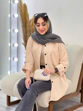 مانتو چهارخونه تک جیب هیما