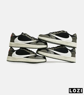 کفش کتانی مردانه مشکی سبز سفید NIKE travis scott
