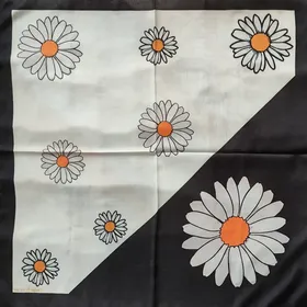 روسری مینی اسکارف بابونه طرح جدید دخترانه و زنانه