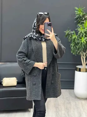 پالتو یقه آرشال آستین پاگن