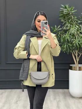 مانتو سرشانه ژیله دار پشت پاگن