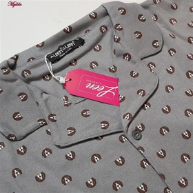 ست پیراهن و شلوار مردانه مدل نخ پنبه جلو دکمه دار رنگ طوسی لین کد 5197-495