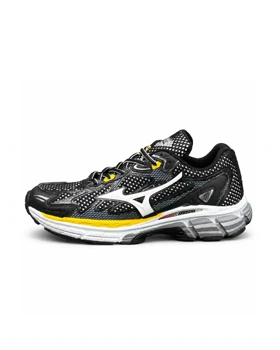 کفش کتانی مردانه مدل میزانو مشکی زرد Mizuno