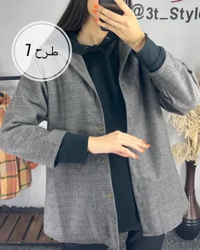 شکت چهارخونه پشمی زنانه