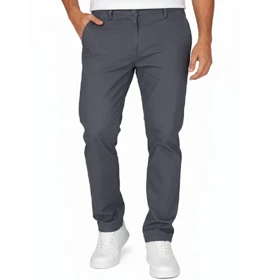 شلوار مردانه بنگال کش دم پا ساده مدل Behnam-طوسی تیره