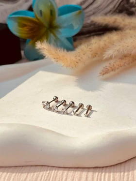 پیرسینگ گوش نگینی دایره