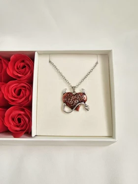 گردنبند قلب شاخ دار