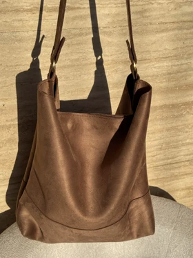 کیف دوخت مربعی 2367 (قهوه ای روشن)