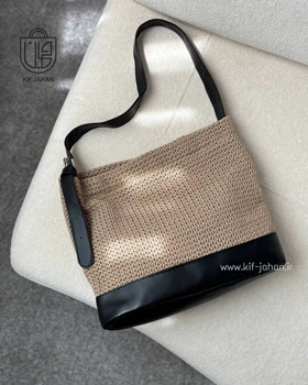 کیف گندم با پارچه رافیا