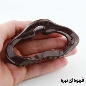 کلیپس دخترانه مدل صخره ای دو رنگ کوچک (قهوه ای تیره)