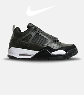 کتانی ساق‌دار زنانه و مردانه سبز زیتونی Nike air jordan 4 مدل 6019