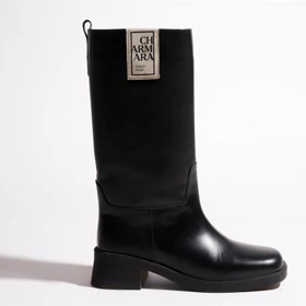 بوت چرم زنانه مشکی مدل sylvie