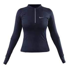 استرج آستین بلند نیم زیپ ورزشی زنانه نایک مدل SRN-4L1213 سرمه ای