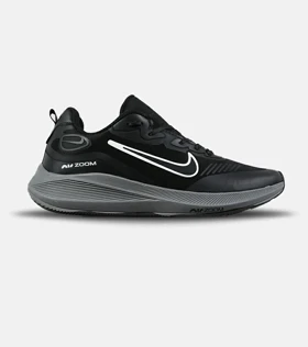 کفش کتانی مردانه و زنانه مشکی طوسی نایک NIKE air zoom مدل 7587
