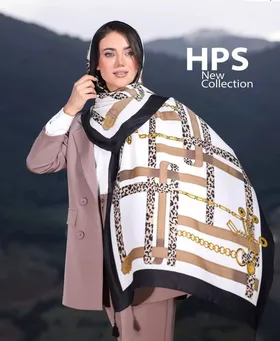 شال کرم مشکی میکس نخ اسپان