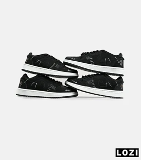 کفش کتانی مردانه و زنانه مشکی سفید نایک NIKE jordan Vodoo
