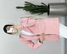 کت طرح دار یقه آرشال(2)کد3437